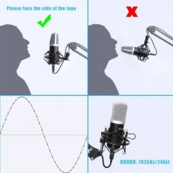 Podcast condenser microphone - professional PC streaming cardioid - kit - USB - 192kHZ/24bitMicrophones