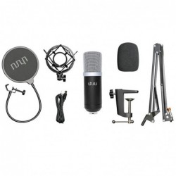 Podcast condenser microphone - professional PC streaming cardioid - kit - USB - 192kHZ/24bitMicrophones