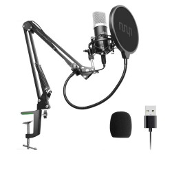 Podcast condenser microphone - professional PC streaming cardioid - kit - USB - 192kHZ/24bitMicrophones