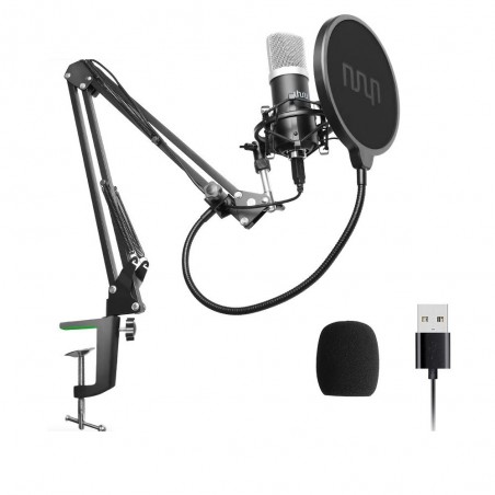 Podcast condenser microphone - professional PC streaming cardioid - kit - USB - 192kHZ/24bitMicrophones
