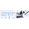 Podcast condenser microphone - professional PC streaming cardioid - kit - USB - 192kHZ/24bitMicrophones