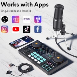 LITE AM200-S1 - all-in-one microphone - mixer kit - audio interface - with condenser microphone / earphonesMicrophones