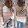 Multicolor hooded sweater - stitching patternHoodies & Jumpers