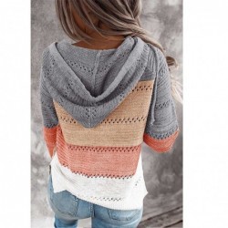 Multicolor hooded sweater - stitching patternHoodies & Jumpers