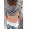 Multicolor hooded sweater - stitching patternHoodies & Jumpers