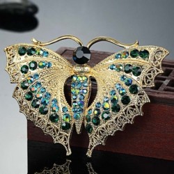 Vintage brooch with crystal butterflyBrooches