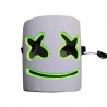 Marshmallow DJ helmet - luminous face mask - with LEDParty