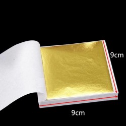 Shiny gold leaf - sheet paper - for gilding furniture / walls / craft / decoration - 9 * 9 cm - 100 sheetsDecoration