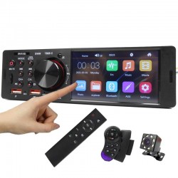 Bluetooth car radio - 4.1" - 1 DIN - TF - USB - ISO - MP5 player - touch screen - fast chargerDin 1