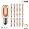 Vintage LED bulb - Edison tubular - T22 - E12 - E14 - 1W - dimmable - 2200K gold - 25 piecesE14