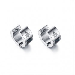 Small silver earrings - with Masonic sign - unisexEarrings
