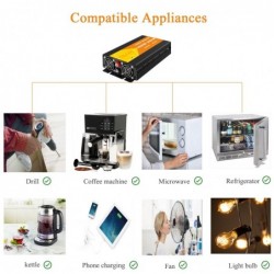 Pure sine wave converter - DC 12V to AC 220V 230V - car power supply - inverter - 1000WTools & maintenance