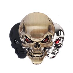 3D skull - metal car / motorcycle sticker - emblemStickers