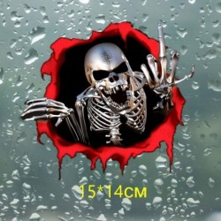 Skull finger design - vinyl car stickerStickers