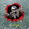 Skull finger design - vinyl car stickerStickers