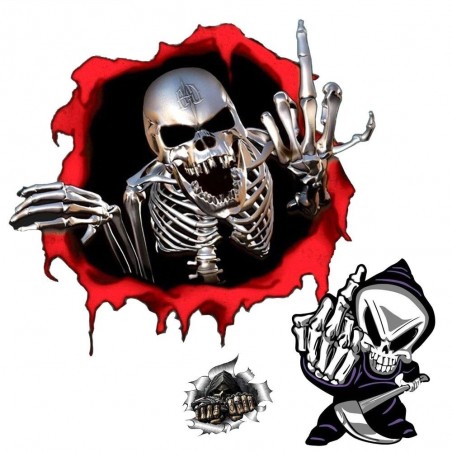 Skull finger design - vinyl car stickerStickers