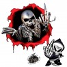 Skull finger design - vinyl car stickerStickers