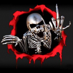Skull finger design - vinyl car stickerStickers