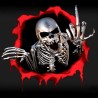 Skull finger design - vinyl car stickerStickers