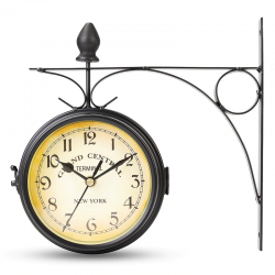 Vintage - retro - double sided round clock - wall mountedClocks