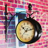 Vintage - retro - double sided round clock - wall mountedClocks