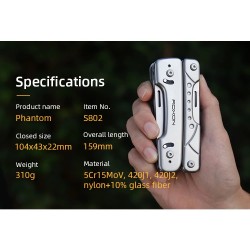 ROXON S802 Phantom - multi tool - pliers / scissors with replaceable knife / wire cuttersPliers
