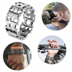 29 in 1 multi tool - stainless steel bracelet - screwdriver / bottle opener / allen wrenchBracelets