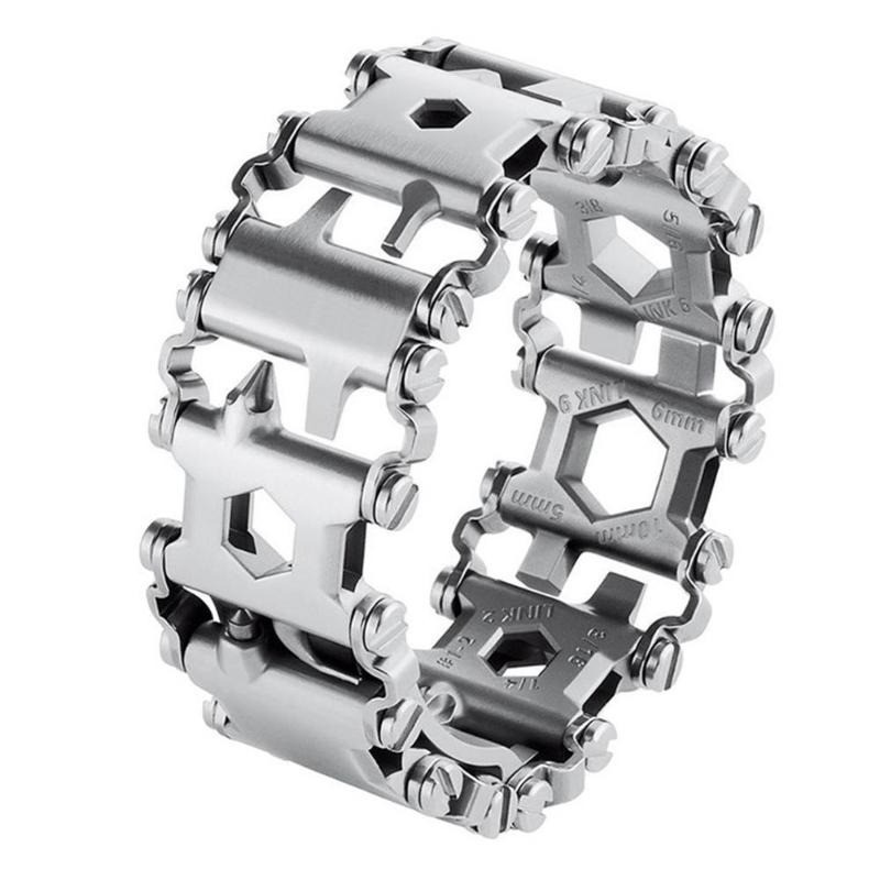 29 in 1 multi tool - stainless steel bracelet - screwdriver / bottle opener / allen wrenchBracelets