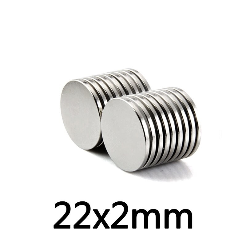N35 - neodymium magnet - strong round cylinder - 22 * 2 mmN35