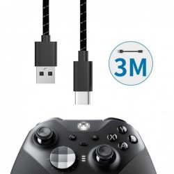 Fast charging cable - data transmission - USB type-C - for Xbox One Elite 2 / NS Switch Pro - 3MCables
