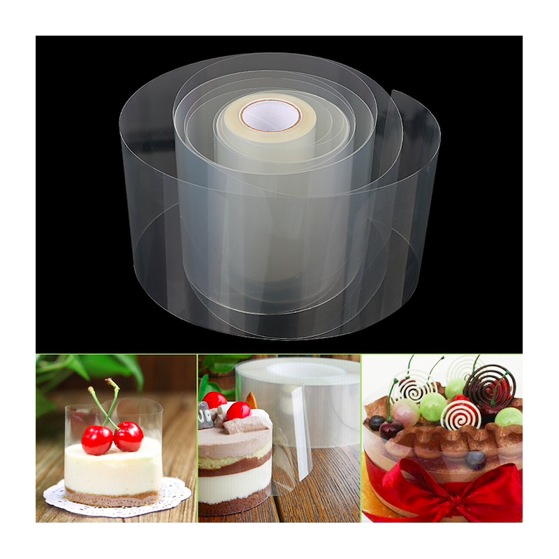 Transparent - side cake membrane - plastic wrap - 8cm * 10m / 10cm * 10mBakeware