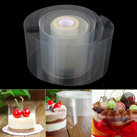 Transparent - side cake membrane - plastic wrap - 8cm * 10m / 10cm * 10mBakeware