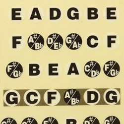 Guitar fretboard / fingerboard stickers - ultra thin - map fretsGuitars