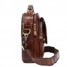 Luxurious crossbody bag - with zippers - genuine leatherBags