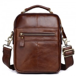 Luxurious crossbody bag - with zippers - genuine leatherBags
