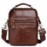 Luxurious crossbody bag - with zippers - genuine leatherBags
