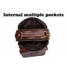 Luxurious crossbody bag - with zippers - genuine leatherBags