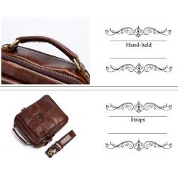 Luxurious crossbody bag - with zippers - genuine leatherBags