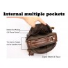 Elegant shoulder bag - with zippers - genuine leatherBags