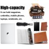 Elegant shoulder bag - with zippers - genuine leatherBags