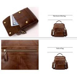 Elegant shoulder bag - with zippers - genuine leatherBags