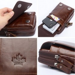 Vintage small shoulder bag - waist pack - genuine leather - flap designBags
