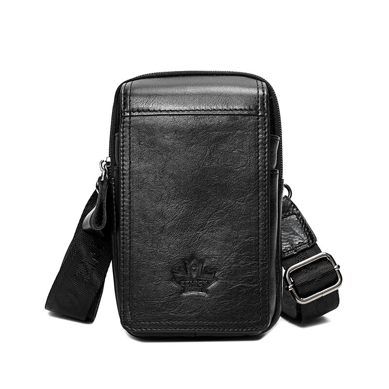 Vintage small shoulder bag - waist pack - genuine leather - flap designBags