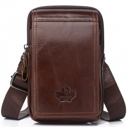 Vintage small shoulder bag - waist pack - genuine leather - flap designBags