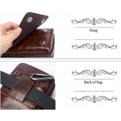 Vintage small shoulder bag - waist pack - genuine leather - flap designBags