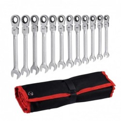 Car wrench set - adjustable gear nut - flexible head - with bag - 12 piecesTools & maintenance