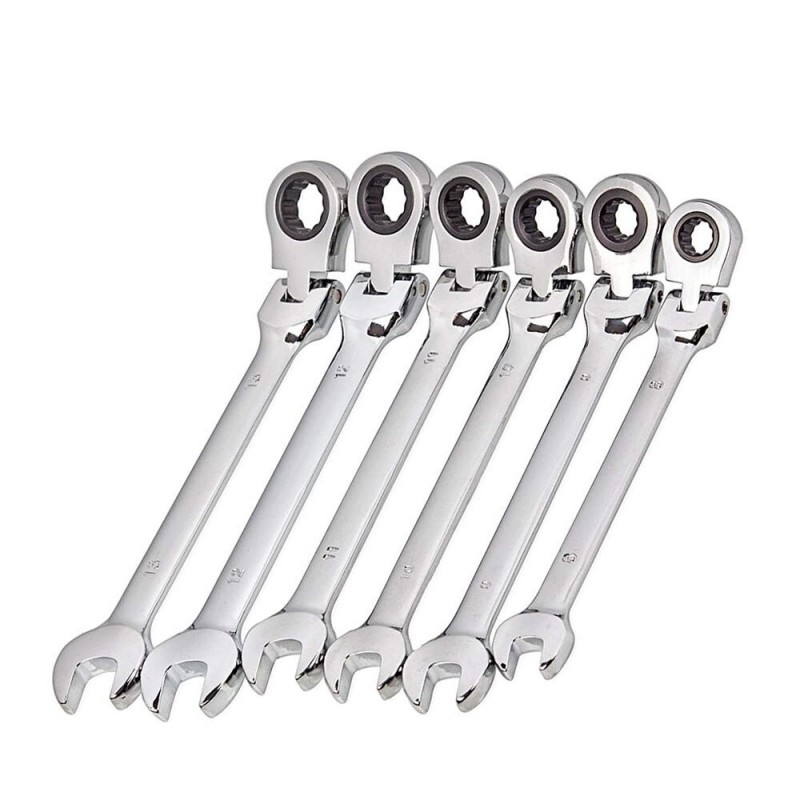 Flexible ratchet wrench - metric spanner nut - open end / ring - 8mm - 13mmWrenches Flexible ratchet wrench - metric spanner nut - open end / ring - 8mm - 13mmWrenches