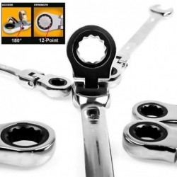 Flexible ratchet wrench - metric spanner nut - open end / ring - 8mm - 13mmWrenches