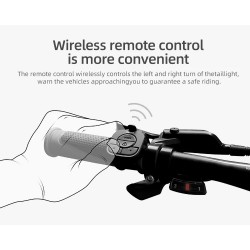 Bike brake light - turning light - flash tail rear lamp - laser line - with remote control - wireless - waterproofLights