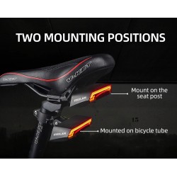 Bike brake light - turning light - flash tail rear lamp - laser line - with remote control - wireless - waterproofLights